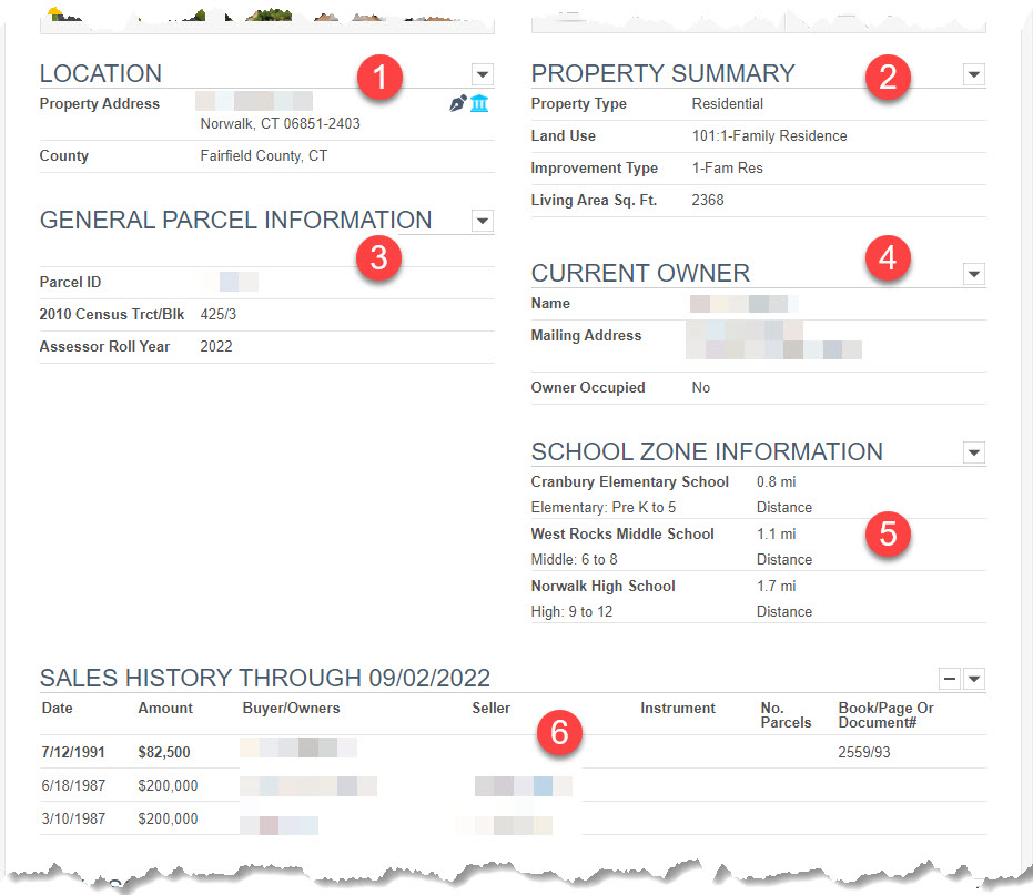 SmartMLS Tax Property Report SmartMLS Tax